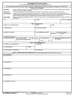 Fill a Valid Da 638 Form
