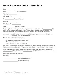 Free Rent Increase Letter Form