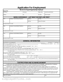 Fill a Valid Spanish Application Employment Form