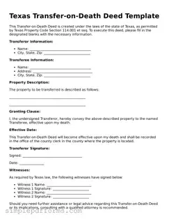 Attorney-Verified Transfer-on-Death Deed Document for Texas State