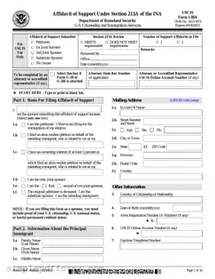 Fill a Valid USCIS I-864 Form