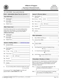 Fill a Valid USCIS I-134 Form