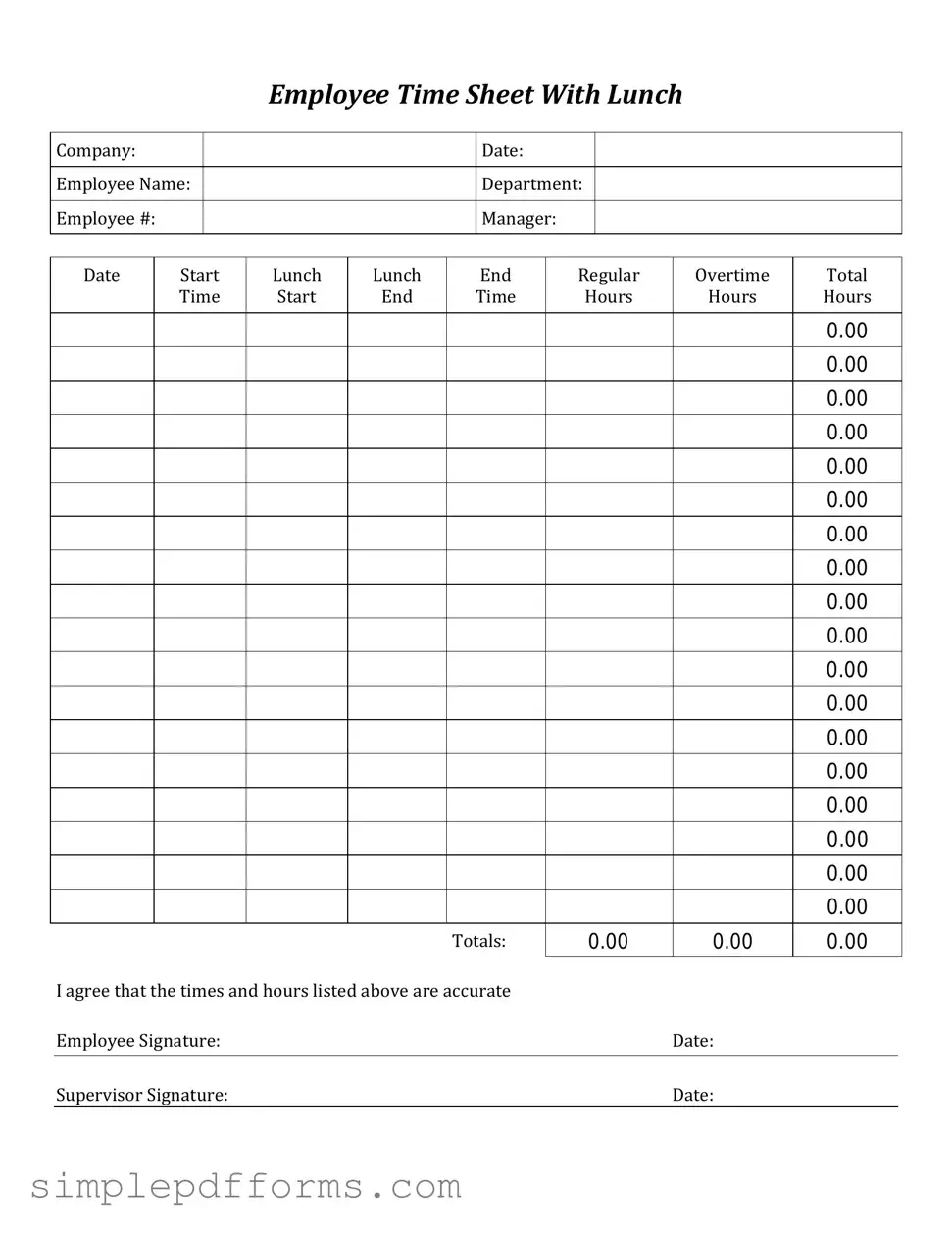Fill a Valid Time Card Form
